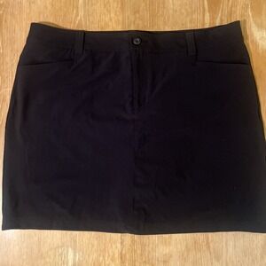 Eddie Bauer Adventurer 2.0 Skort Skirt Size 16 Black Pockets Outdoor Hiking